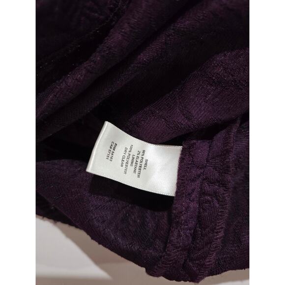 Eliza J Purple Textured Fit & Flare Dress Women’s Size 14 Sleeveless Zip-Back - Picture 5 of 7